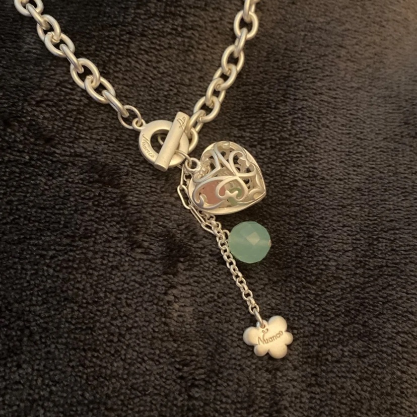 Chain Necklace With Heart Pendant